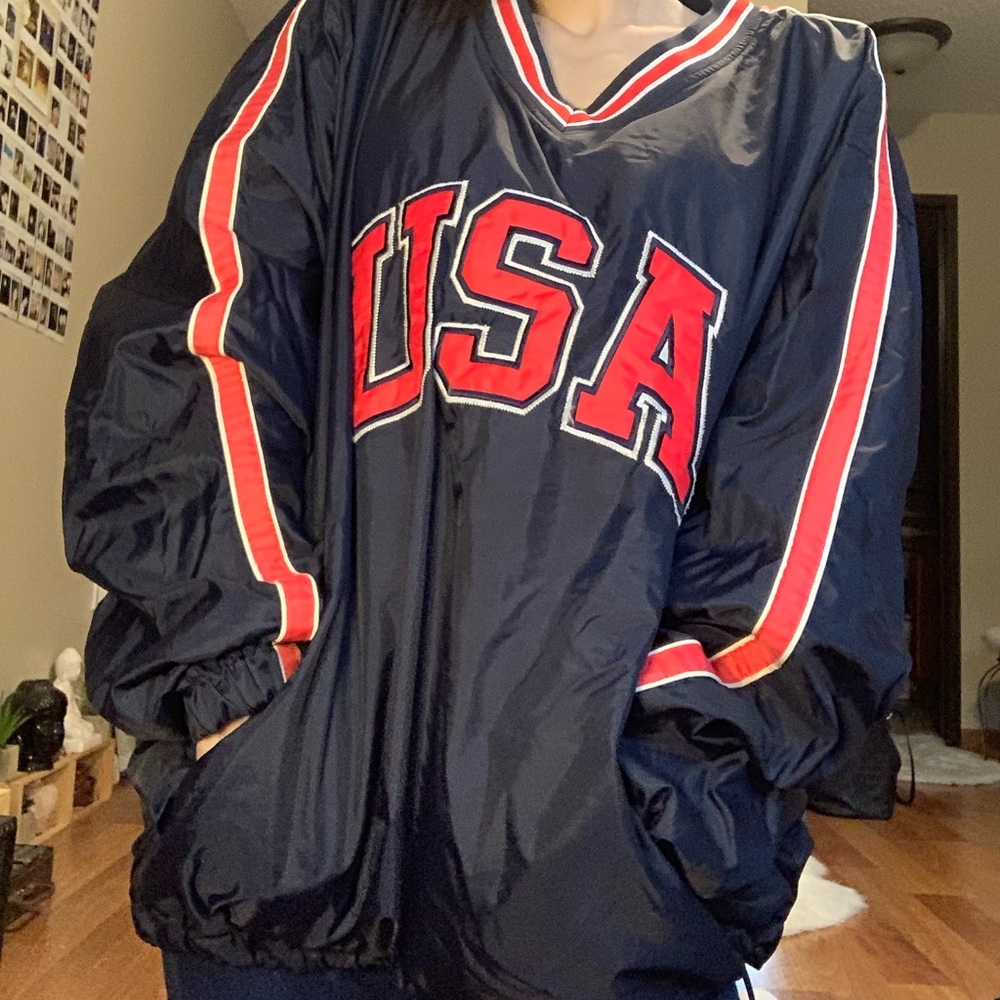 vintage USA crewneck windbreaker jacket